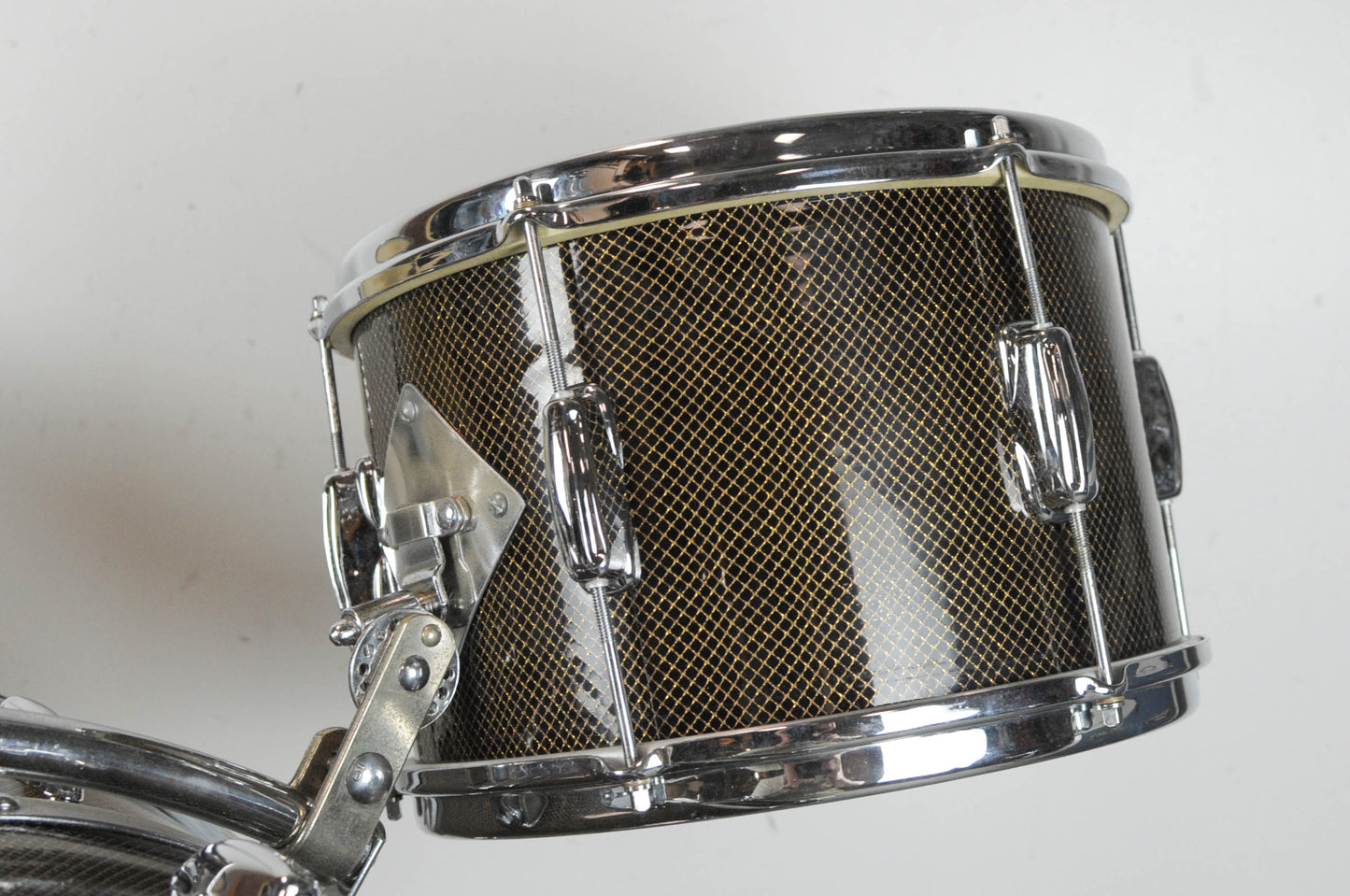 1962 Slingerland Gold Veiled Ebony Pearl Windsor 6N Drum Set