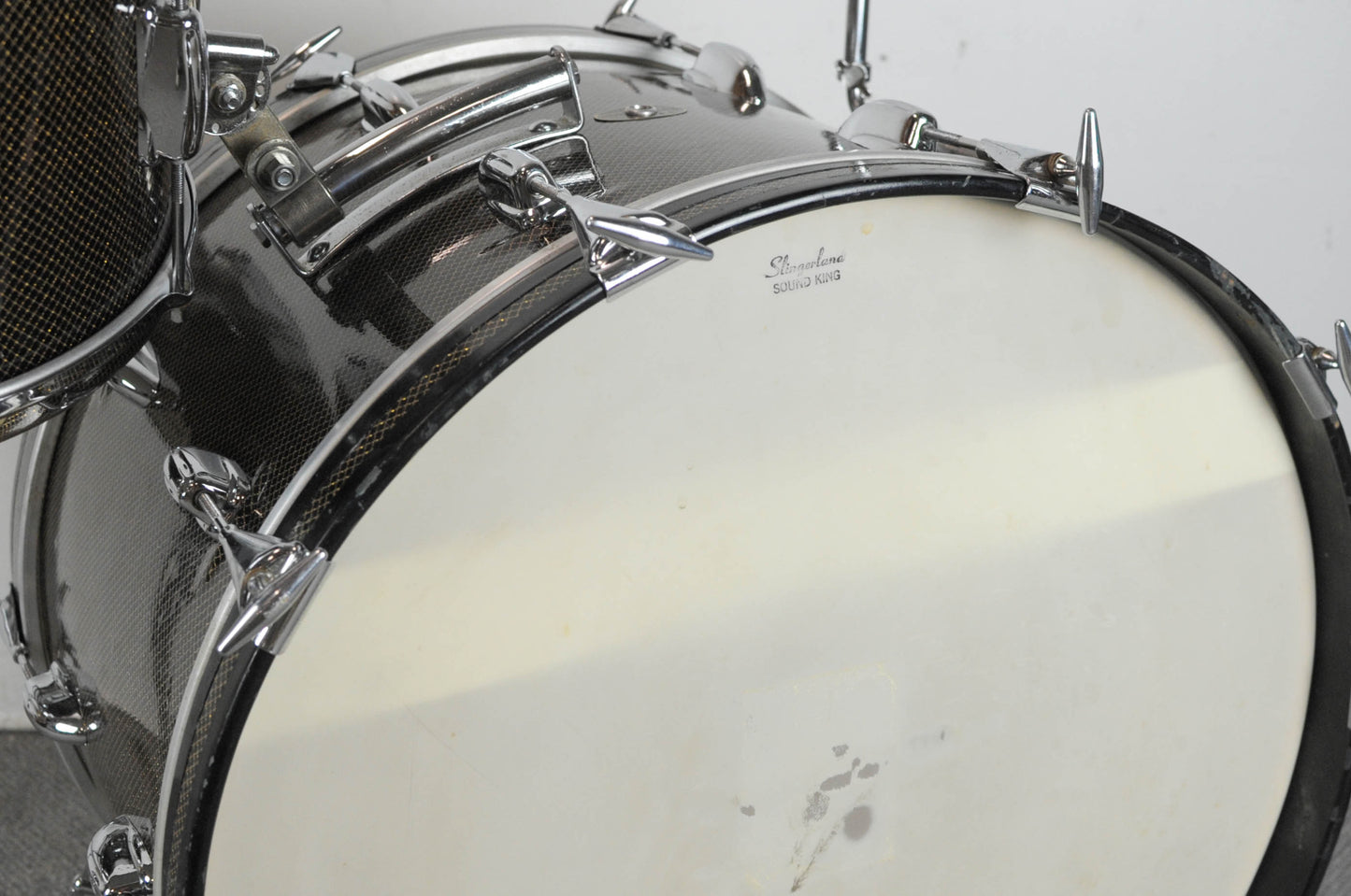 1962 Slingerland Gold Veiled Ebony Pearl Windsor 6N Drum Set