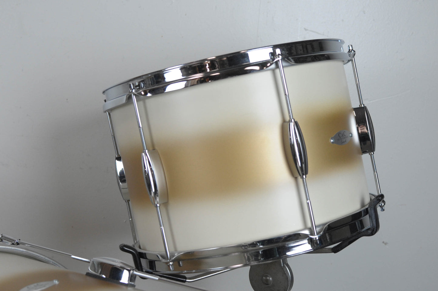 C&C Drum Co Player Date II Antique White & Gold Duco Drum Set