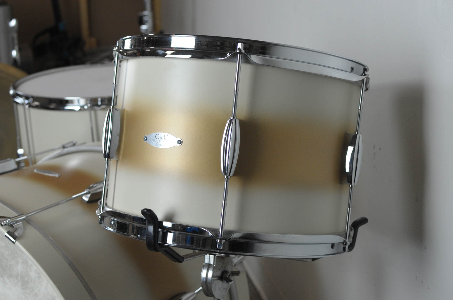 C&C Drum Co Player Date II Antique White & Gold Duco Drum Set
