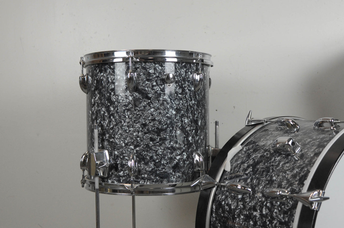 2000s Keller Black Diamond Pearl Drum Set