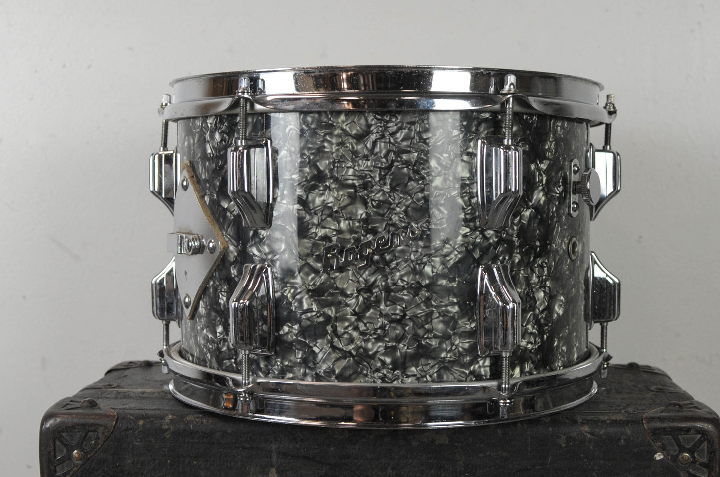 1960s Rogers 8x12 Black Diamond Pearl Tom