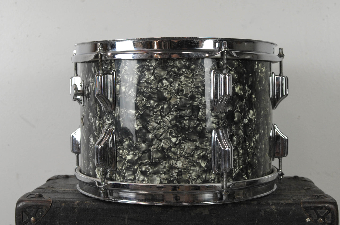 1960s Rogers 8x12 Black Diamond Pearl Tom