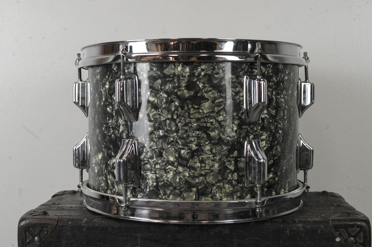 1960s Rogers 8x12 Black Diamond Pearl Tom