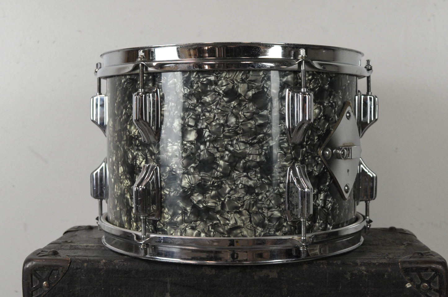 1960s Rogers 8x12 Black Diamond Pearl Tom