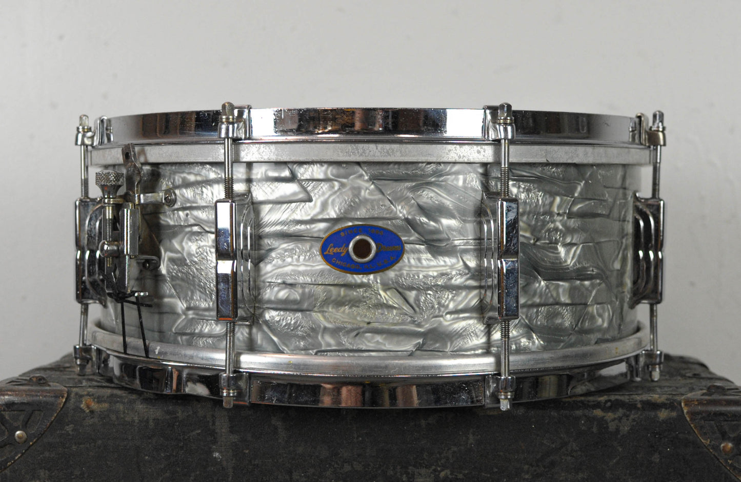 1960 Leedy 5.5x14 Shelly Manne Light Blue Pearl Snare Drum