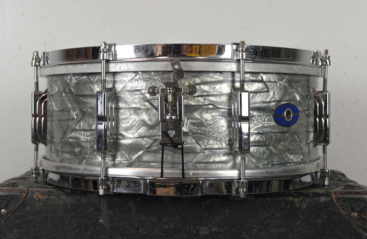 1960 Leedy 5.5x14 Shelly Manne Light Blue Pearl Snare Drum