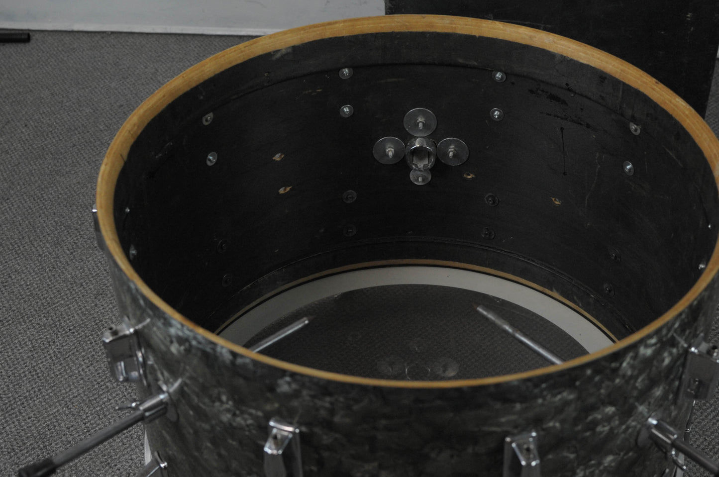 1950s Rogers 14x22 Black Diamond Pearl Bass Drum