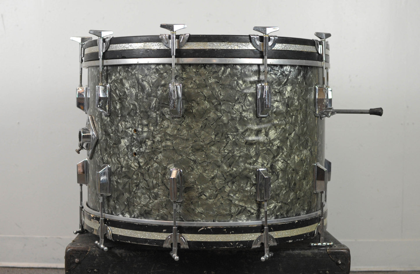 1950s Rogers 14x22 Black Diamond Pearl Bass Drum