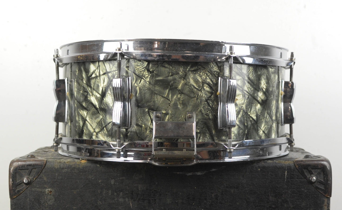 1950s WFL 5.5x14 Buddy Rich Super Classic Black Diamond Pearl Snare Drum