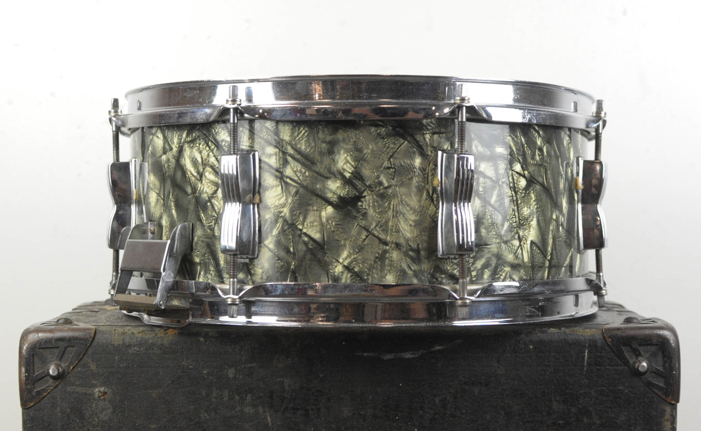 1950s WFL 5.5x14 Buddy Rich Super Classic Black Diamond Pearl Snare Drum