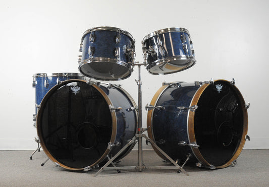 1970s Fibes "Blue Marble" Double Bass Drum Kit