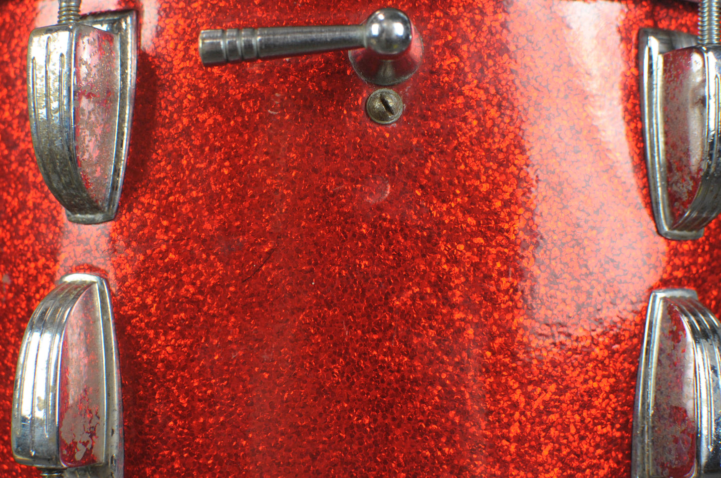 1960s Ludwig 6.5x14 Red Sparkle School Festival Snare Drum
