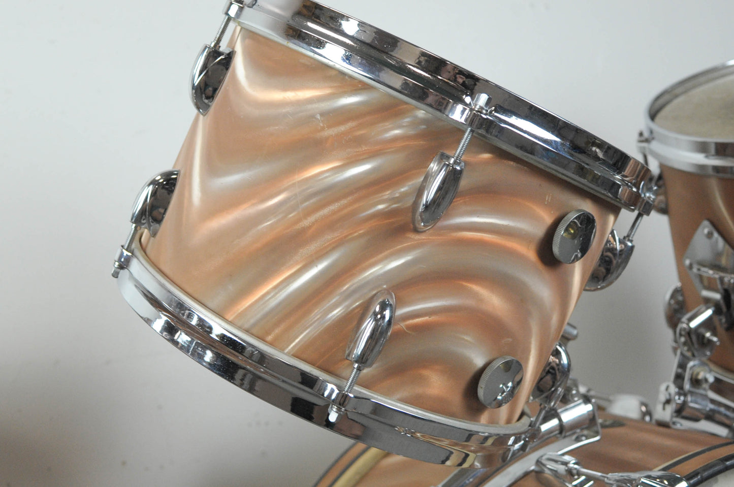 1960s Gretsch Sunset Satin Flame Drum Set