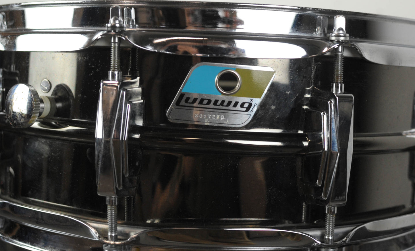 1980s Ludwig 5x14 Black Beauty Super-Sensitive Snare Drum