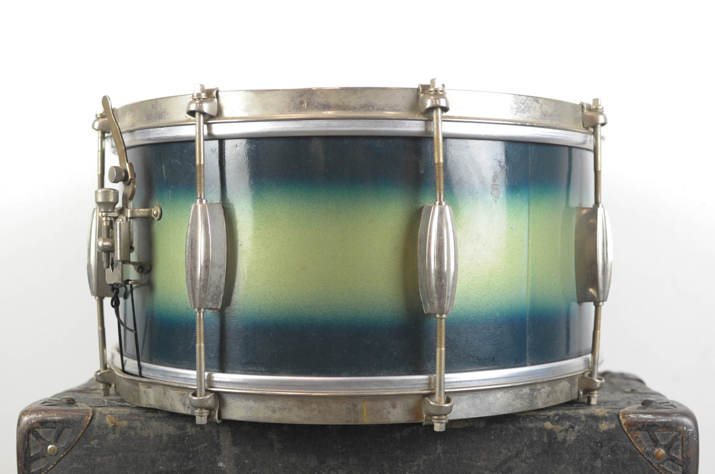 1950s Slingerland 7x14 Student Model Blue & Silver Duco Radio King Snare Drum
