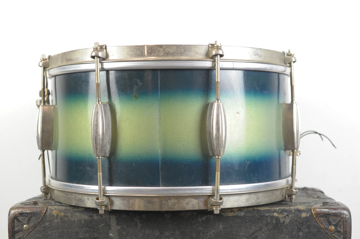 1950s Slingerland 7x14 Student Model Blue & Silver Duco Radio King Snare Drum
