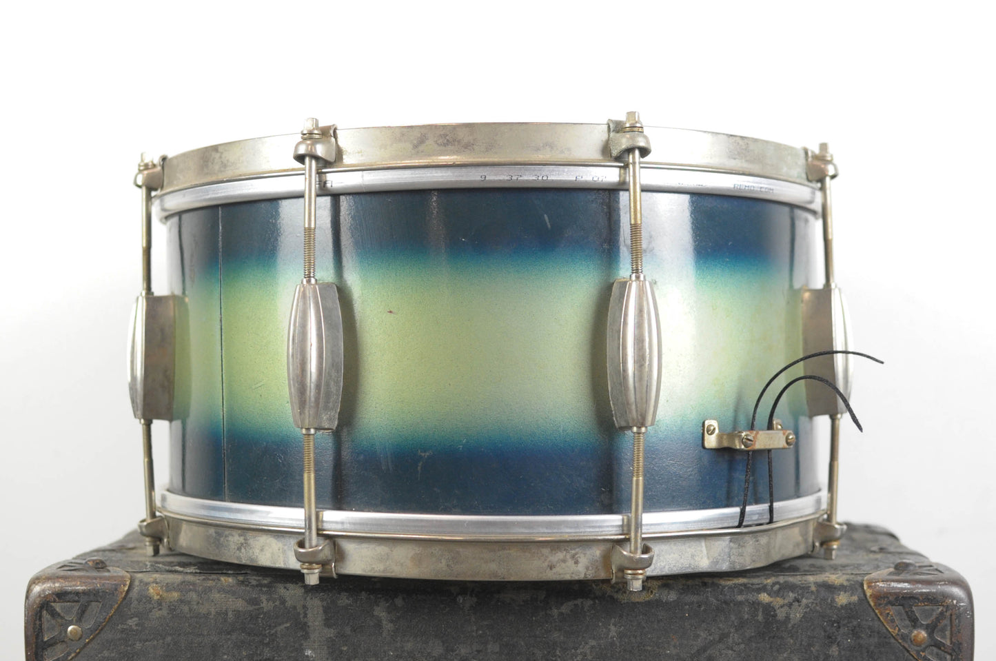 1950s Slingerland 7x14 Student Model Blue & Silver Duco Radio King Snare Drum