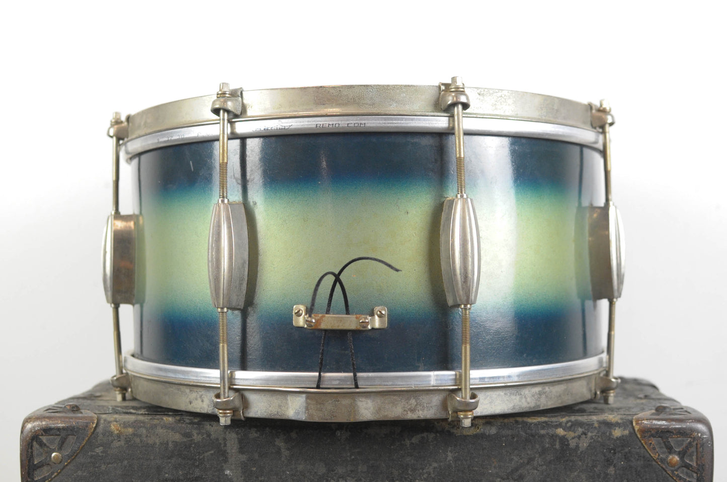 1950s Slingerland 7x14 Student Model Blue & Silver Duco Radio King Snare Drum