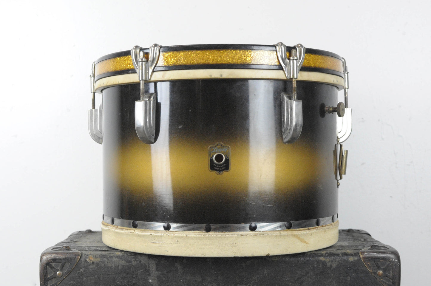 1940s Leedy 9x13 Black & Gold Duco Tom