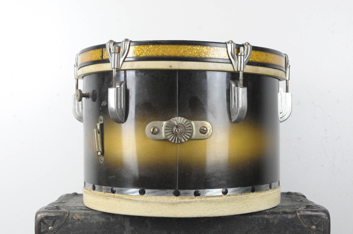 1940s Leedy 9x13 Black & Gold Duco Tom
