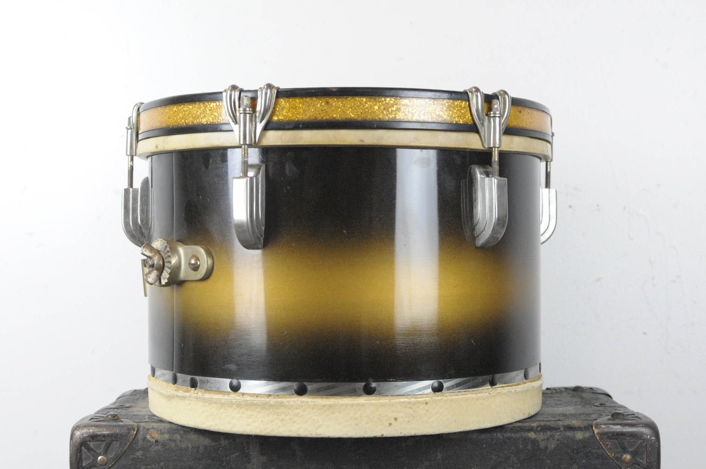 1940s Leedy 9x13 Black & Gold Duco Tom