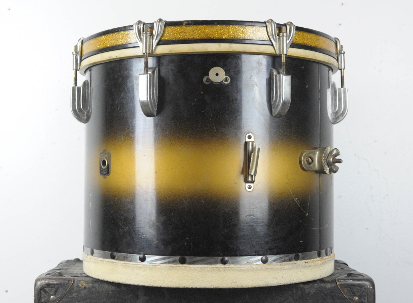 1940s Leedy 12x14 Black & Gold Duco Tom