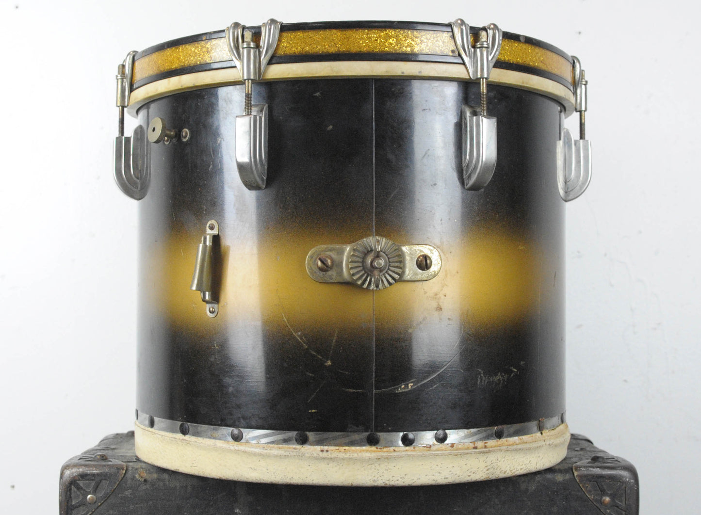 1940s Leedy 12x14 Black & Gold Duco Tom