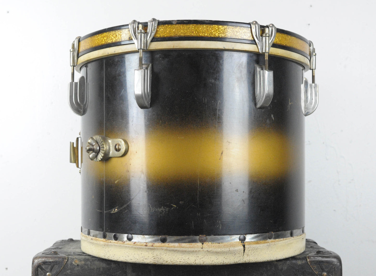 1940s Leedy 12x14 Black & Gold Duco Tom