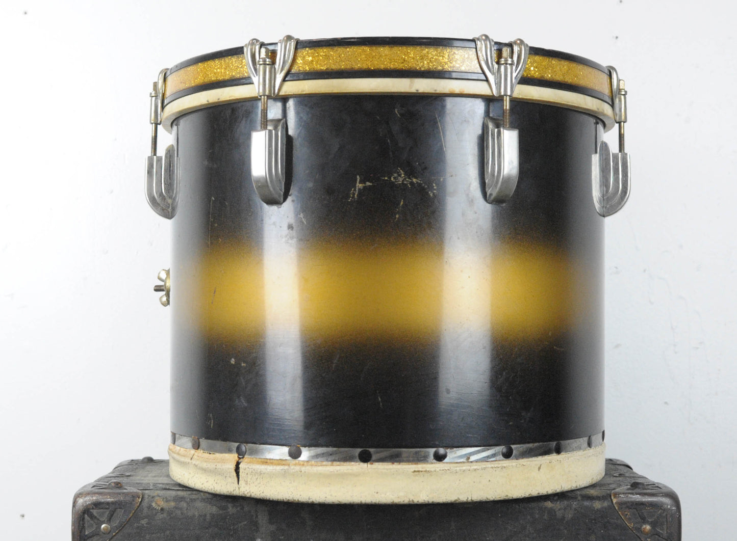 1940s Leedy 12x14 Black & Gold Duco Tom