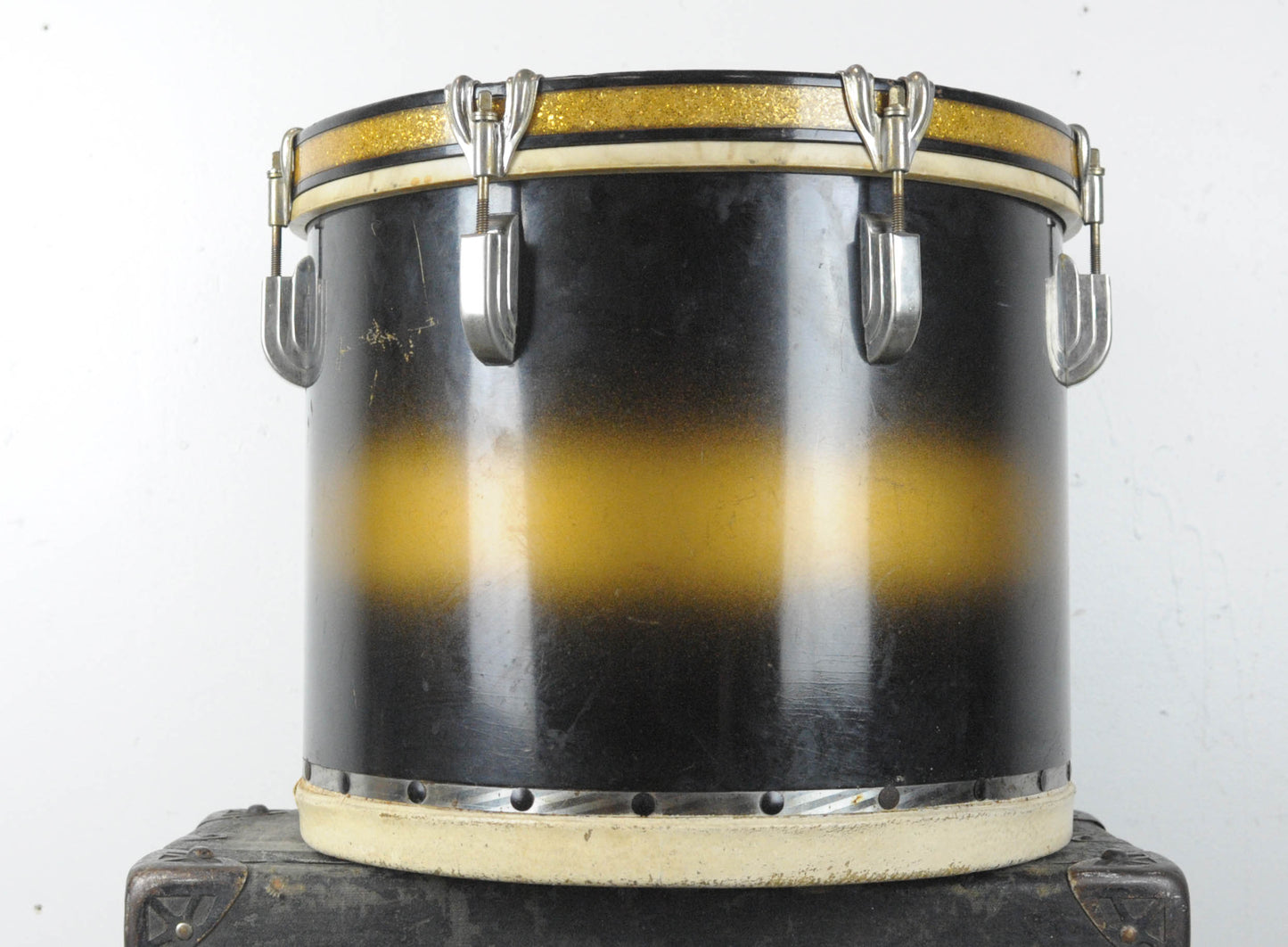 1940s Leedy 12x14 Black & Gold Duco Tom