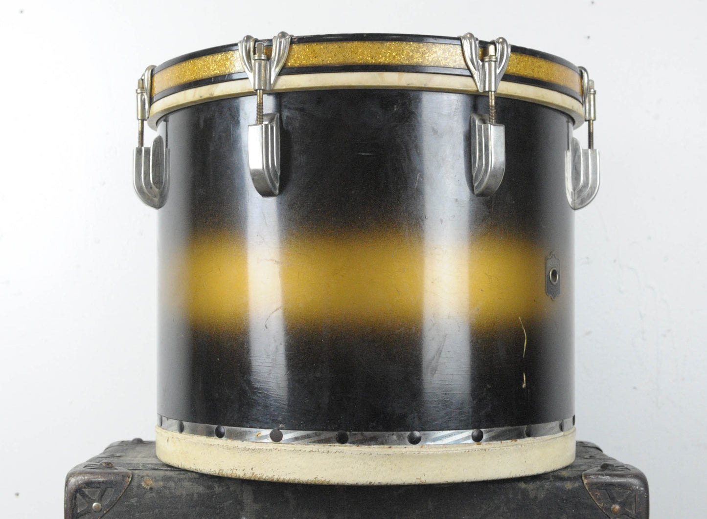 1940s Leedy 12x14 Black & Gold Duco Tom