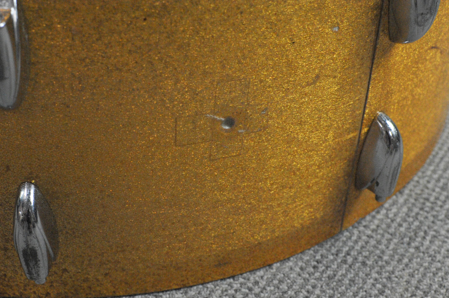 1960s Gretsch 10x28 Gold Sparkle Bass Drum