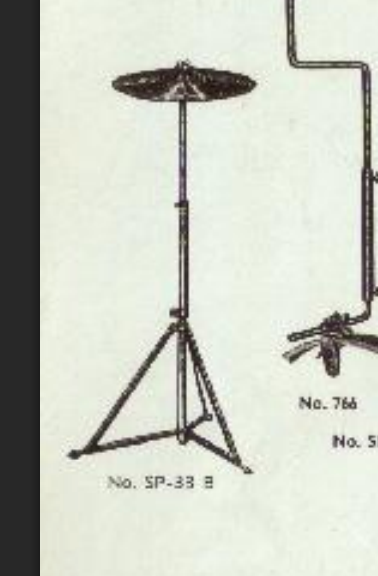 Vintage Slingerland SP-33 Gene Krupa Floor Cymbal Stand