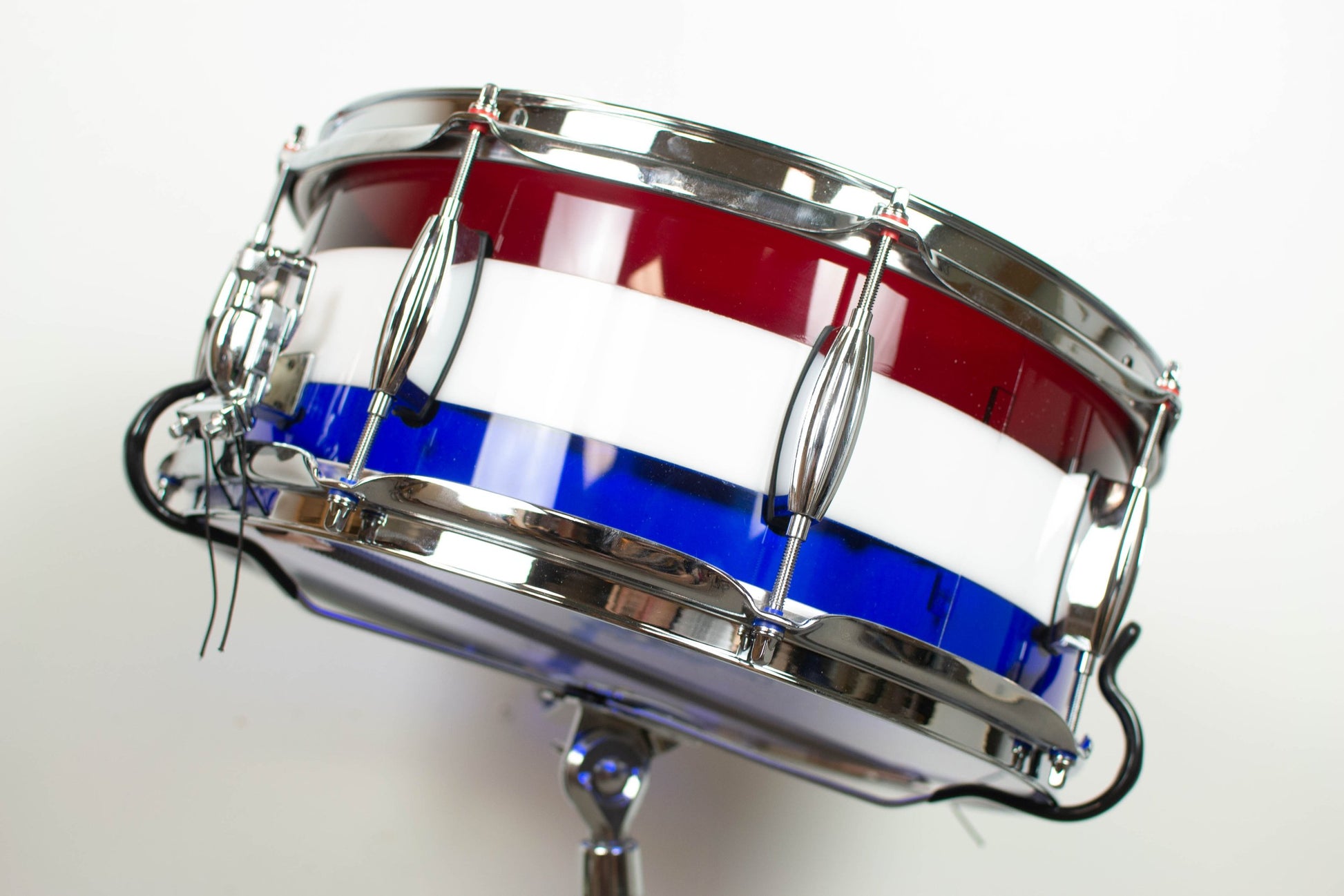 Standard Drum 6X14 Red White and Blue Acrylic Snare Drum