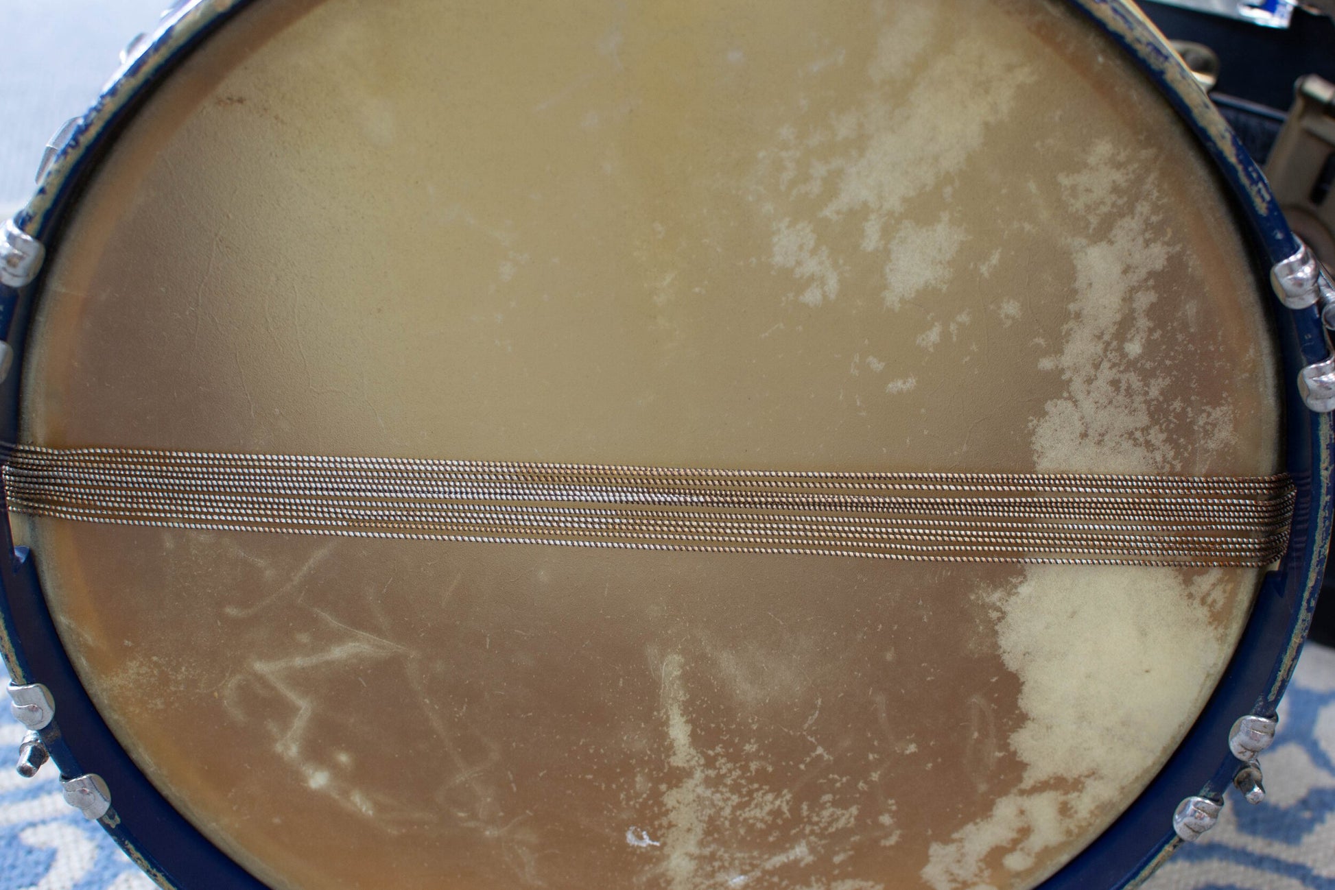 1941 Leedy 10x14" Blue and Orange Duco Parade Drum