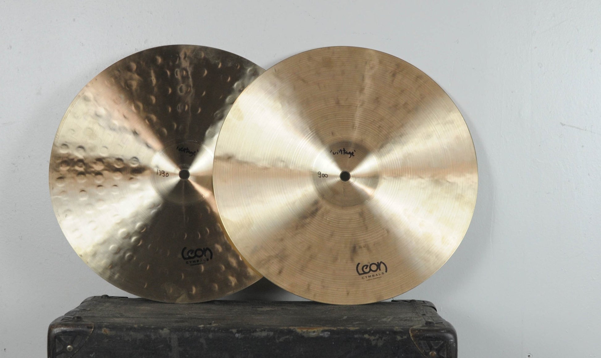 Leon 14" "Vintage" Hi Hat Cymbals 900g 1390g