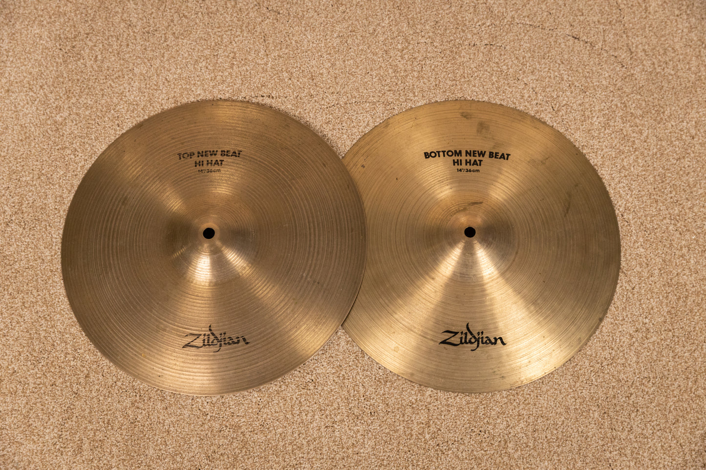 Zildjian 14" CO Stamp A New Beat Hi Hat Cymbals 1039g 1429g