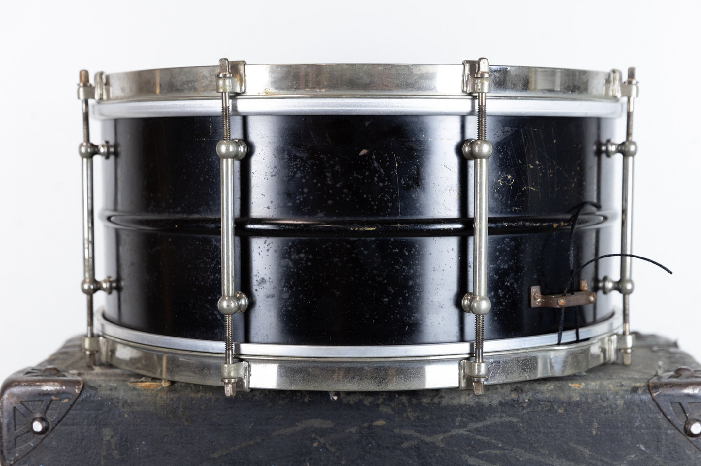 1930s Leedy 6.5x14 Black Lacquer "Reliance" Snare Drum