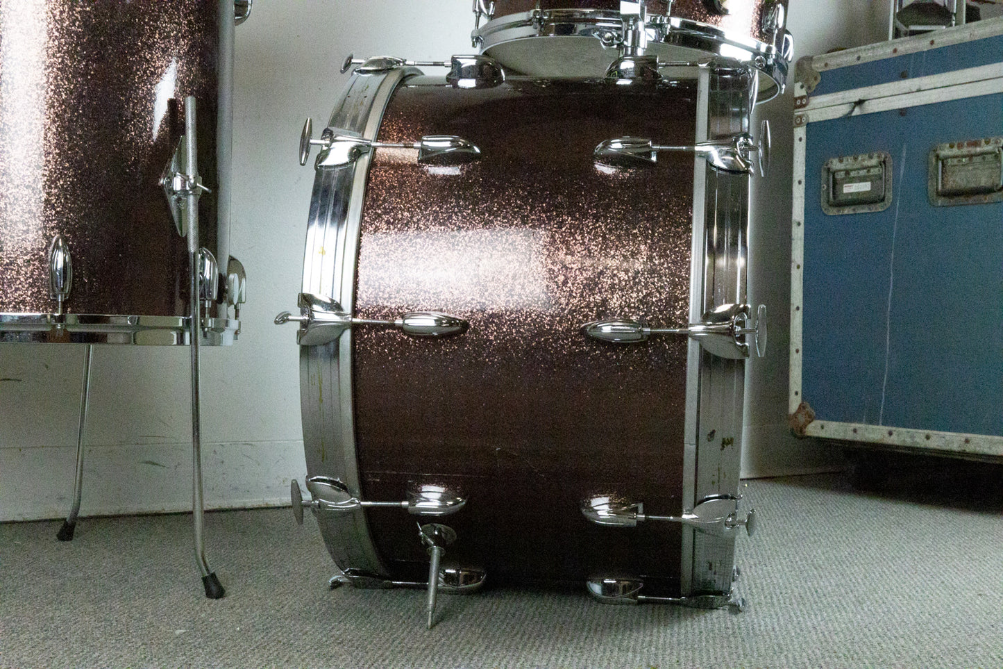 1970s Gretsch "Burgundy Sparkle" Drum Set