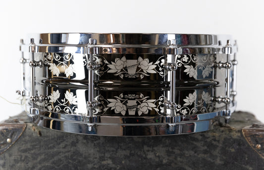 2009 Ludwig 100th Anniversary Black Magic 5.5x14" Engraved Brass Snare Drum