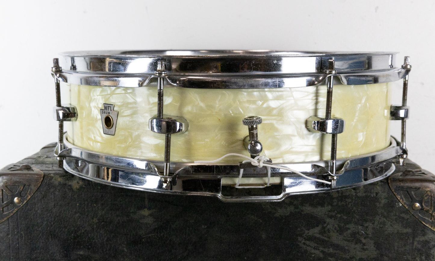 1940s WFL 4x14 "Buddy Rich Be-Bop" White Marine Pearl Snare Drum