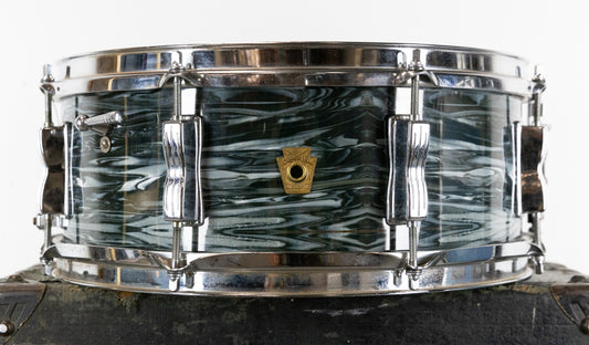 1960s Ludwig 5.5x14 Oyster Black Pearl Jazz Festival Snare Drum