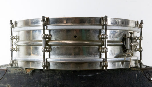 1920s Ludwig 4x14 Nickel Over Brass Dance Model Snare Drum