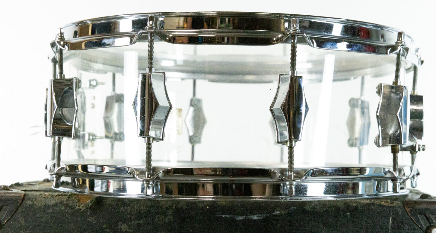 1970s Fibes 5.5x14 Crystallite Snare Drum