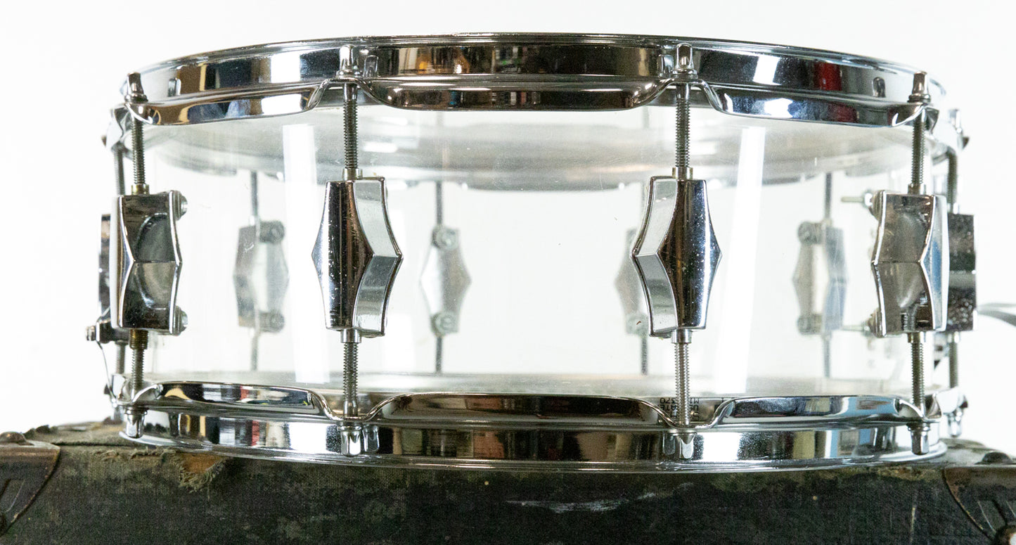 1970s Fibes 5.5x14 Crystallite Snare Drum