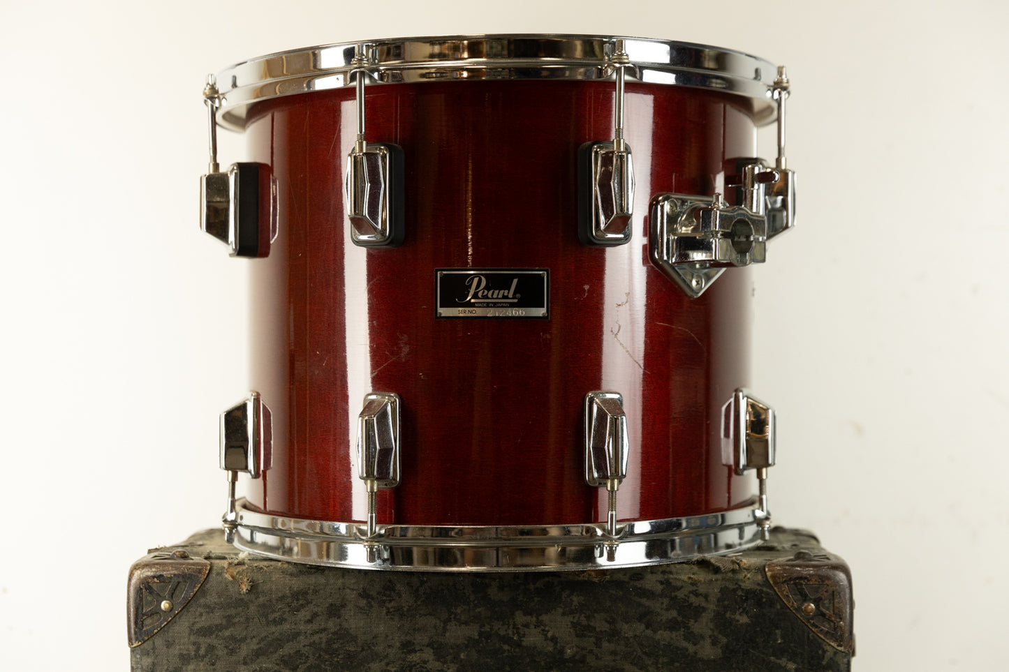 1980s Pearl 12x14 "Extender" Rosewood Lacquer Tom