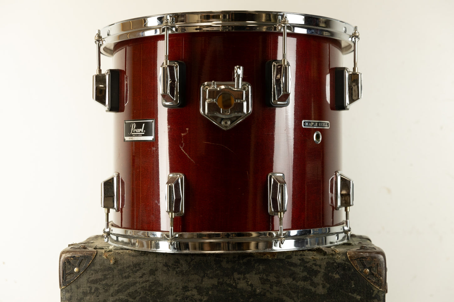 1980s Pearl 12x14 "Extender" Rosewood Lacquer Tom