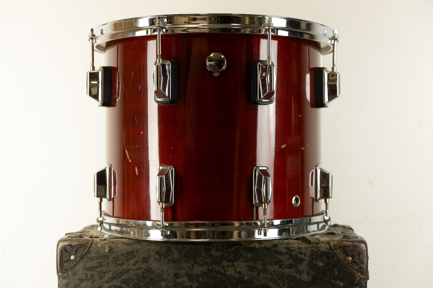 1980s Pearl 12x14 "Extender" Rosewood Lacquer Tom