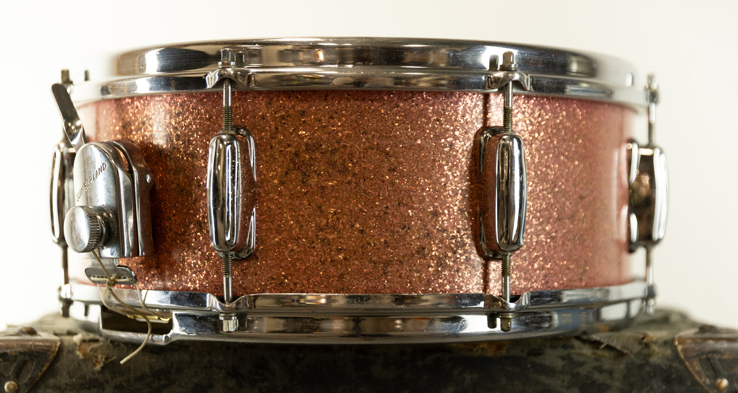 1960s Slingerland 5.5x14 Artist Sparkling Pink Pearl Snare Drum